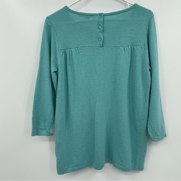 Boden Wool & Cashmere Blend Sweater | Crewneck | Teal | Size 8 - Picture 4 of 11